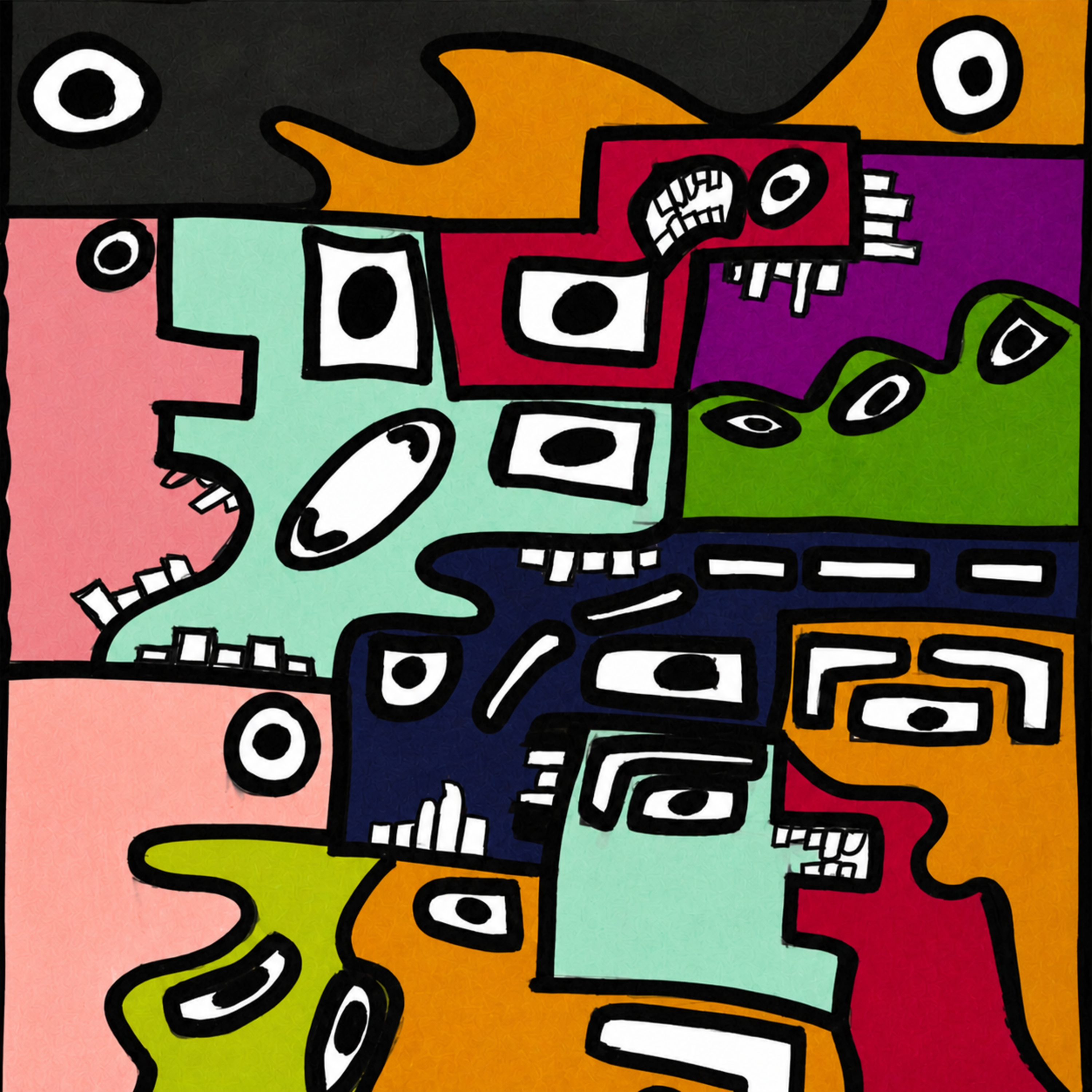 Had Tany Fasel cover art by S.R. featuring overlapping ink outlines of faces.