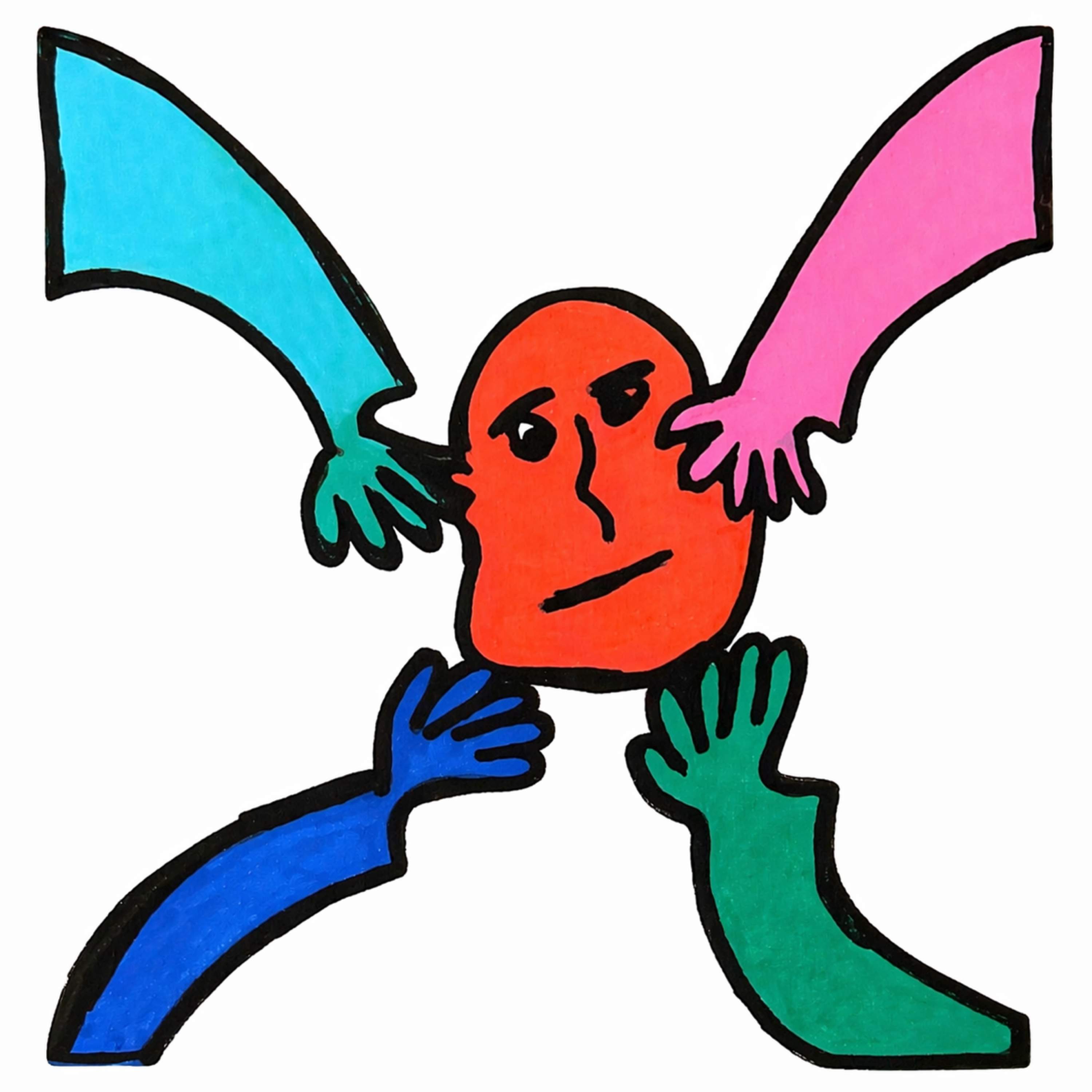 MSH 7L cover art by S.R. featuring heavy ink outline of stylized faces.