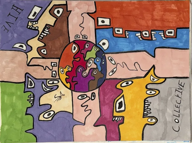 Collective | Hive, painting by S.R. / S[een]R, press image