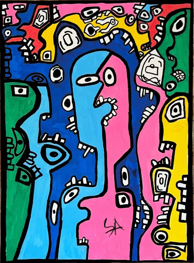 Fractured, painting by S.R. / S[een]R, press image